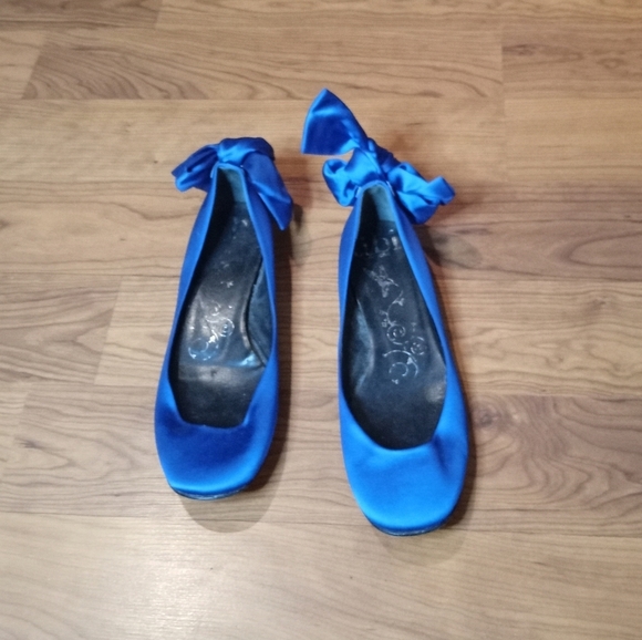 Tibi Balletcore Blue Ballet Satin Flats Size 9 - Picture 4 of 7